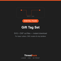 Gift Tag Set — SVG & DXF Cut Files — ThreadAura digital cut file preview