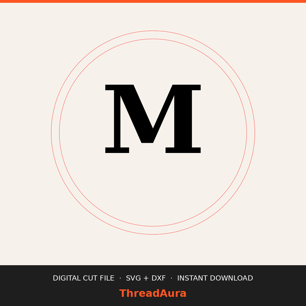 Coaster Set — SVG & DXF Cut Files — actual design preview, ThreadAura digital cut file