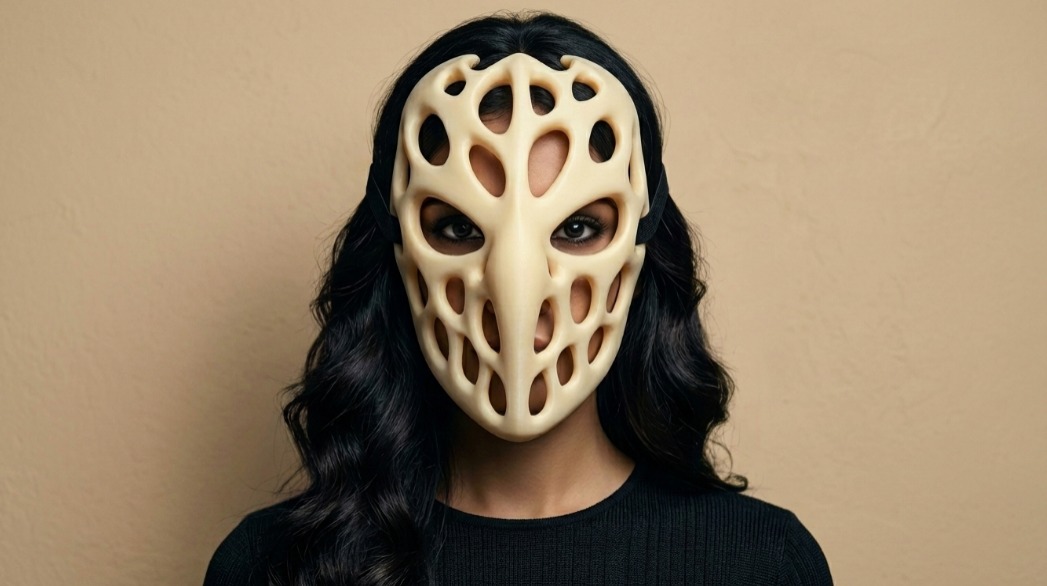 Voronoi Mask | Organic Hollow Wearable Mask