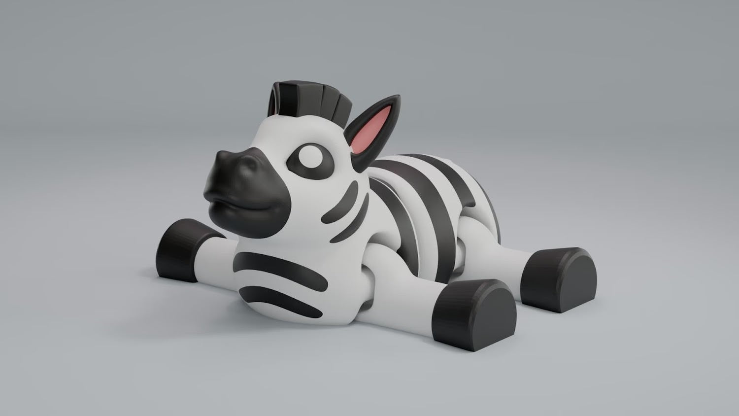 Zebra Articulated Keychain Figure