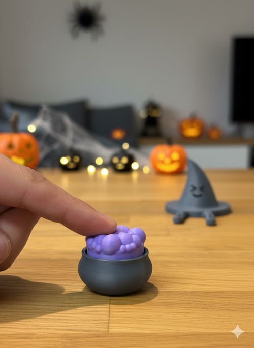 Booflex Ii Cauldron Clicker Fidget Toy Halloween Decoration