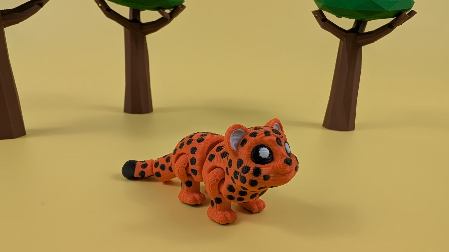 Leopard Articulated Keychain Figure