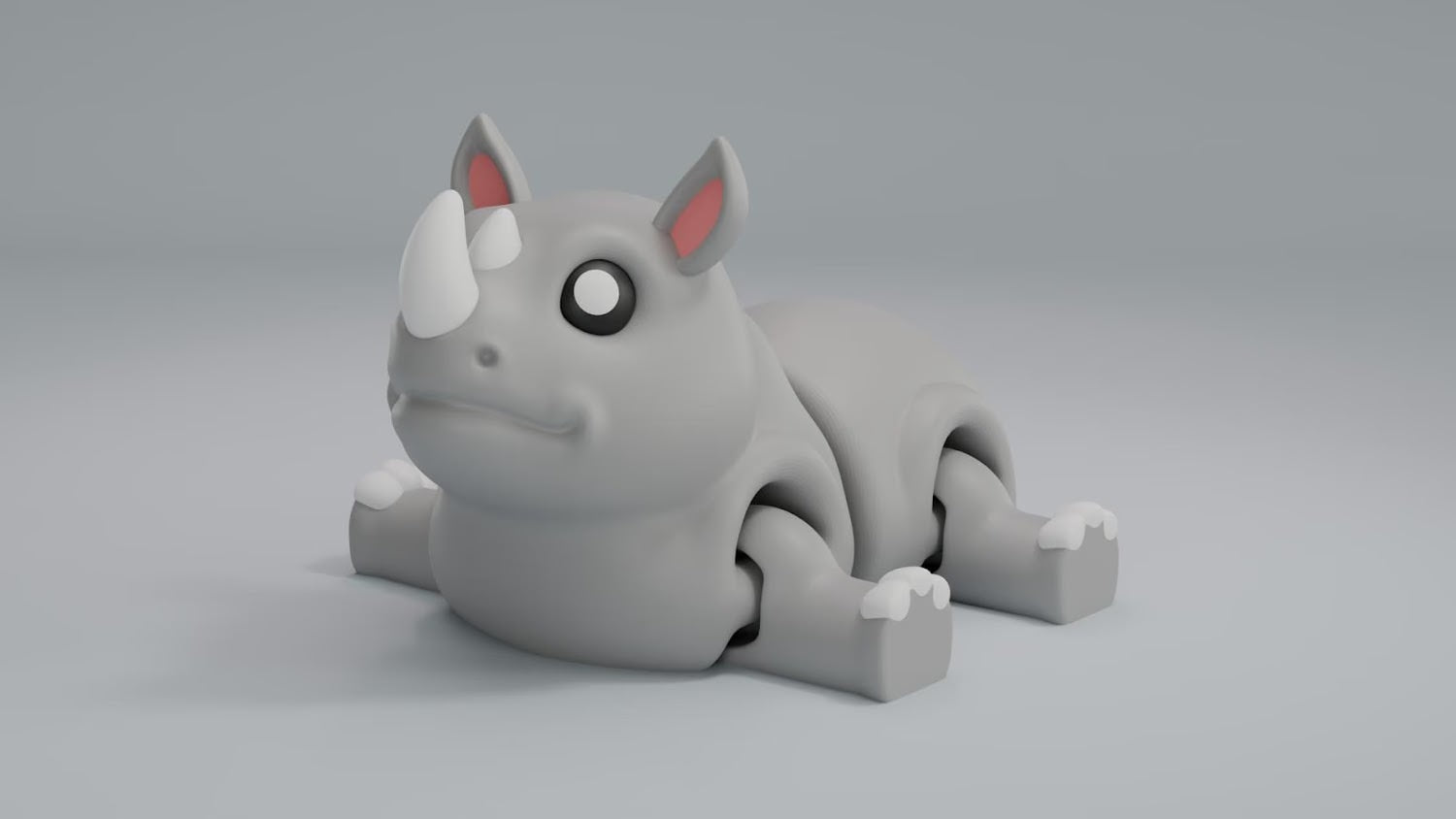 Rhino Articulated Keychain Figure