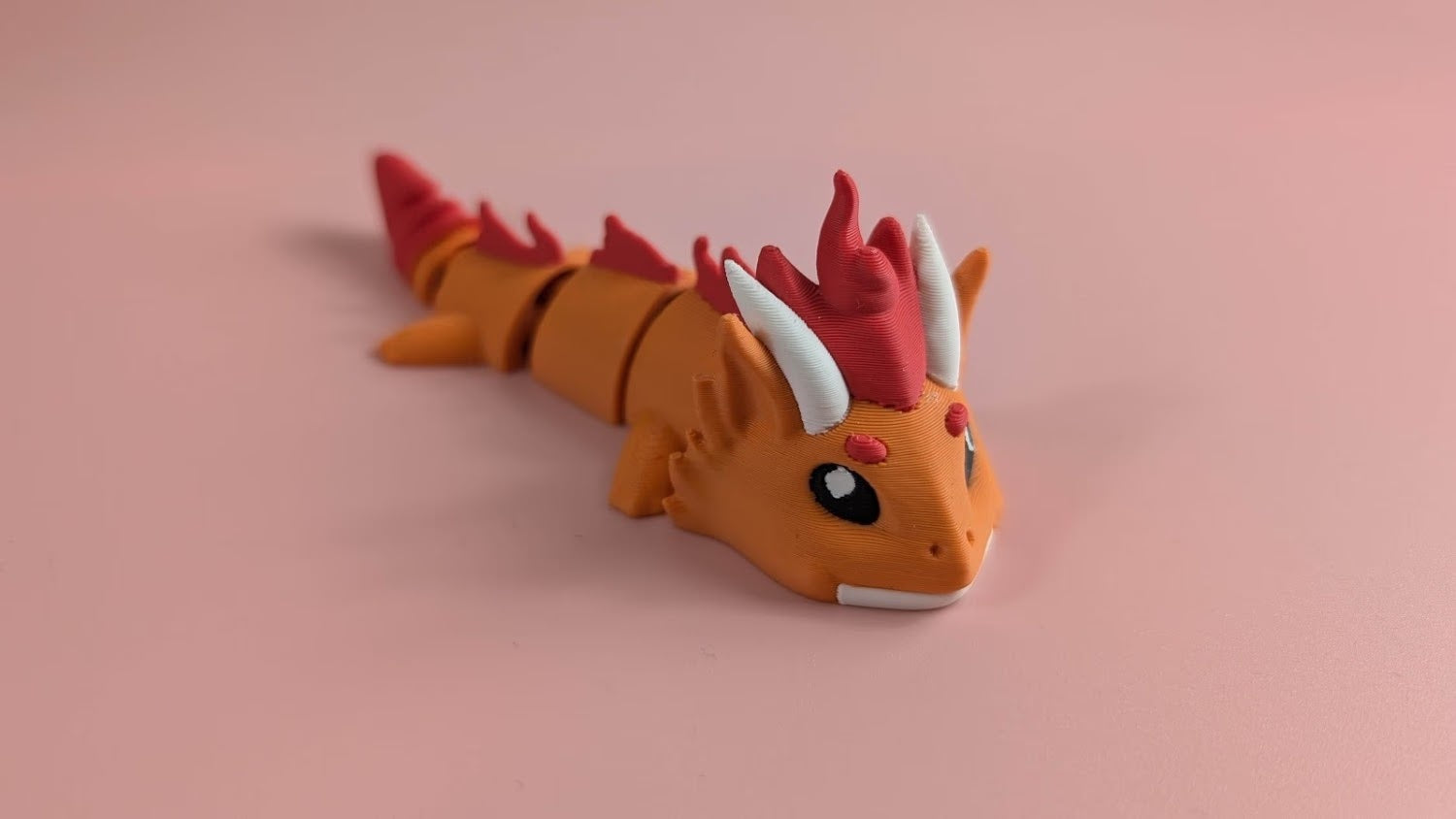 Fire Dragon Articulated Figure Keychain