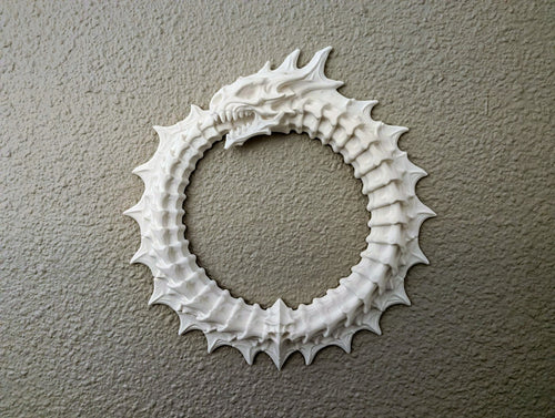Bone Dragon Ouroboros Dark Wall Decor