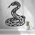 2d Low Poly Snake Wall Art