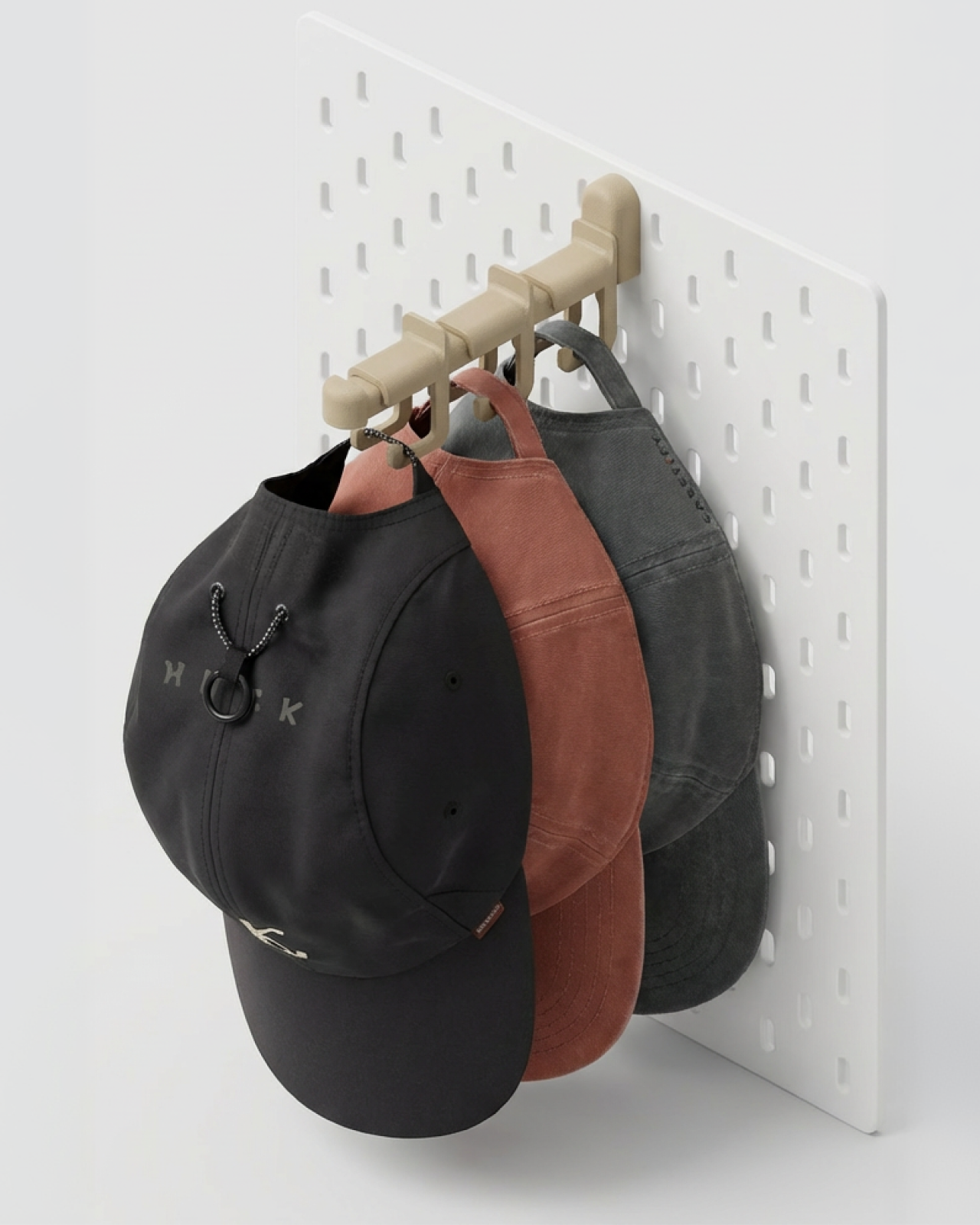 Ikea Skadis Sliding Hanger | 3d Printed Pegboard Hat & Bag Organizer (2 Sizes)