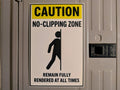 No Clipping Zone Caution Sign