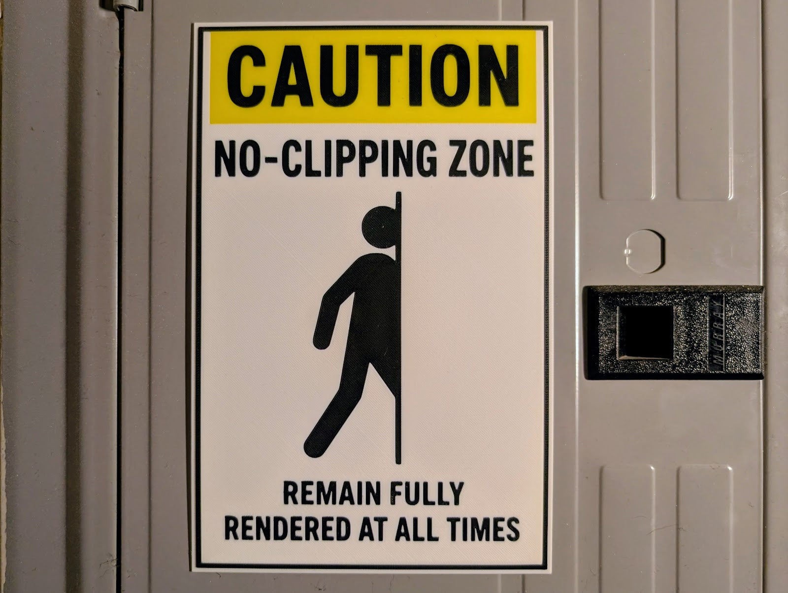 No Clipping Zone Caution Sign