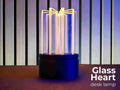 Glass Heart Desk Lamp